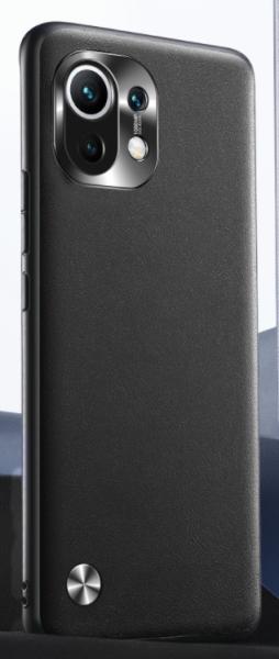 SmartDevil - Xiaomi mi 11 Plain Leder Case - Schwarz